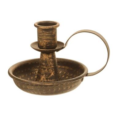 Imagem de MAGICLULU Castiçal de Ferro Retrô - Castiçais Rústicos para Velas Pilar, Suporte Decorativo para Velas para Casa, Casamento, Decoração de Mesa de Festa, Café, 12,5 Cm