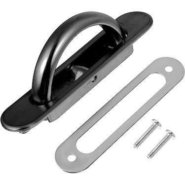 Imagem de BAZAC Puxadores embutidos puxadores de porta de armário deslizantes ocultos puxadores de móveis puxador de porta de celeiro para armário gaveta armário porta de correr dourado-cinzento