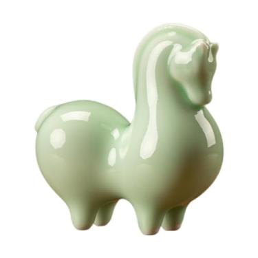 Imagem de Bothyi Enfeite de fofo, lembrança de bênção, escultura artesanal, decoração de Ano Chinês para mesa, escritório ou casa, Verde Claro para Baixo