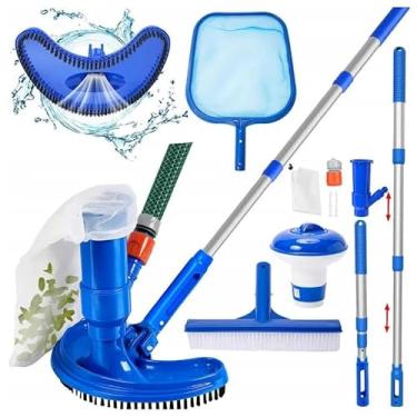 Imagem de NOVEVE Piscina limpeza kit piscina,limpador de picina Acessórios incluídos Ideal para uso em de todos os tipos de Piscinas Alvenaria