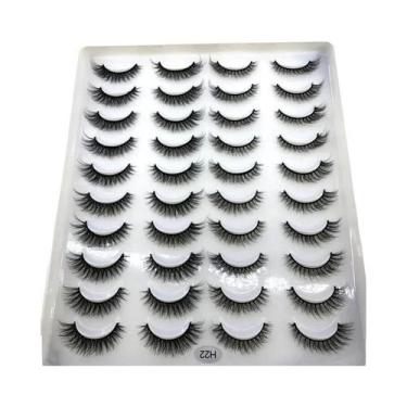 Imagem de Cílios Postiços Naturais Longos 3D De Mink, Kit De Maquiagem Com 20 Pa