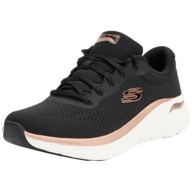 Imagem de Skechers Tênis feminino Arch Fit 2.0 Glow The Distance, Preto, ouro rosa, 41
