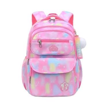 Imagem de Mochila Impermeável Rosa Para Meninas, Bolsa Escolar Kawaii, Mochila F