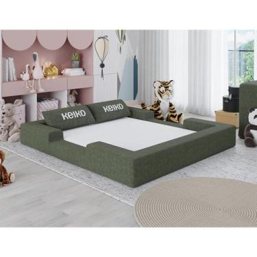Imagem de Cama Montessoriana Casal Ninho 100 Espuma Keiko - Keiko Colchões, Verd