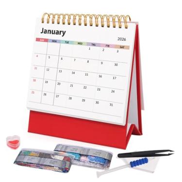 Imagem de Calendário de mesa Gem Art 2026, 2026, arte de pintura com pedras preciosas para adultos – Enfeites de mesa para iniciantes e adolescentes, adultos, Natal, Natal, Natal, mesa de aniversário