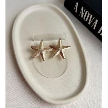 Imagem de Brinco Estrela do Mar Moderno Dourado - Nilza Biju