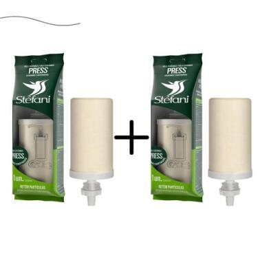 Imagem de Kit 2 Vela Stéfani Press Filtros Por Pressão Pia Refil Envio24 - Stefa
