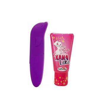 Imagem de Kit gel intimo efeito vibrador hot flowers + vibrador golfinho ponto g