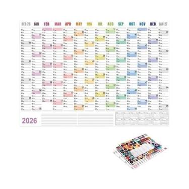 Imagem de Calendário De Parede 2026: Planejador Diário E Semanal Anual De 365 Di