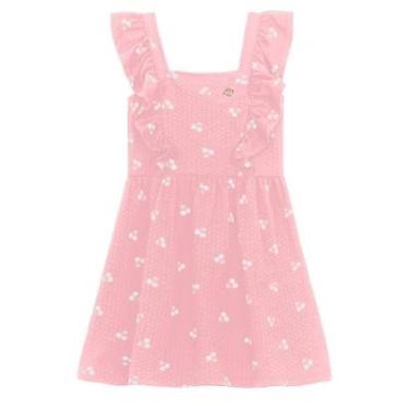 Imagem de Vestido infantil menina de cerejas Brandili-Feminino