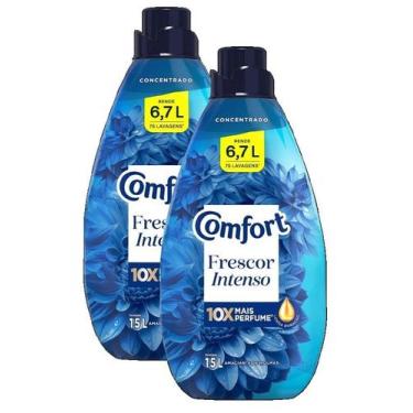 Imagem de kit 2 Comfort Amaciante Concentrado Frescor Intenso 1,5L
