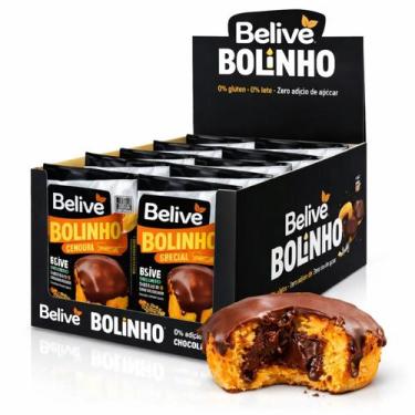 Imagem de Kit 10 Bolinho BELIVE Cenoura Cob. Chocolate S/ Gluten 45g