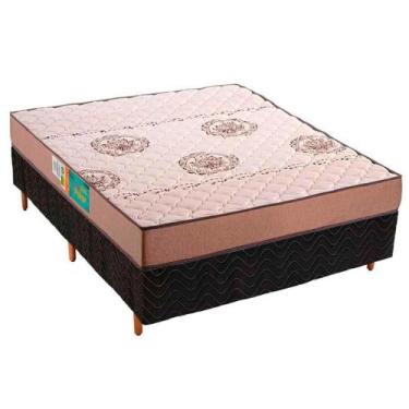 Imagem de Cama Box Casal: Colchão Espuma Polar D33 Pérola + Base CRC Fantasy Bla