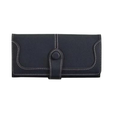 Imagem de Carteira Longa Feminina Vintage Em Couro PU Com Múltiplos Slots Para C