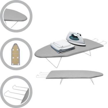 Imagem de Tabua Mesa Passar Roupa Portatil Ferro Resistente Reforçada - Açomix