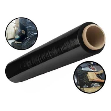 Imagem de Rolo Bobina Filme Stretch Preto Tubete 500x30mic C/ 200m 3kg - Congrat