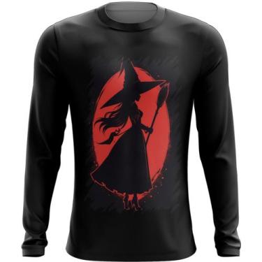 Imagem de Camiseta Manga Longa Bruxa Halloween Vermelha 11 - Kasubeck Store, INF
