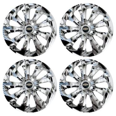 Imagem de Jogo Calota Esportiva Velox 13 Cromada Celta Corsa Prisma P - Garagem 