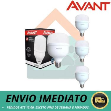 Imagem de Lâmpadas Kit Led Bulbo 30W 6500W Branco Frio Avant, 3 Lâmpadas
