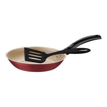 Imagem de Kit Frigideira Tramontina Turim 20 Cm Vermelha Com Espátula