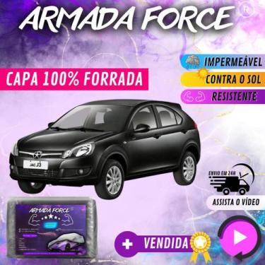 Imagem de Capa Cobrir Carro JAC J3 100% Forrada Armada Force 100% Impermeável Fo