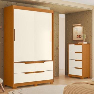 Imagem de Conjunto Quarto Infantil Completo Sole Bege/Cinamomo/Off White - Albat