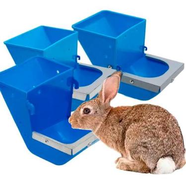 Imagem de Kit com 3 comedouro para coelho chinchilas e diversos roedores - CHOCM