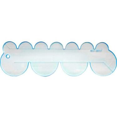Imagem de Régua Gabarito Barrados Curvas 30mm 60mm Costura Patchwork - LAPIDARE,