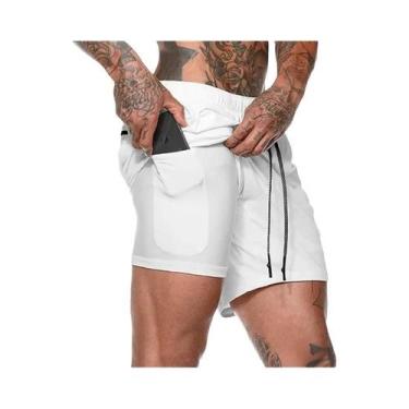 Imagem de Shorts De Corrida Masculinos 2 Em 1 De Secagem Rápida 2024, Shorts Esp