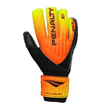 Imagem de Luva Goleiro Penalty 6203063130 Delta Training Xxiii, Preto, Laranja, 