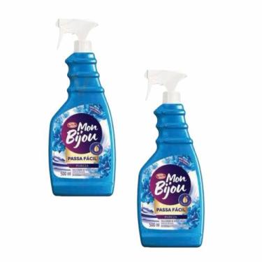 Imagem de 2x Facilitador de Passar Roupa Pureza Mon Bijou Spray- 500ml