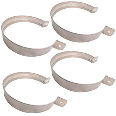 Imagem de 4 Abraçadeira 200mm Inox 304 8" Polegadas Duto Churrasqueira