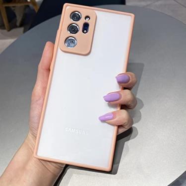 Imagem de Capa de telefone fosca para Samsung Galaxy S21 S20 FE S10 S9 S8 Note 20 Ultra 10 Plus 9 8 A72 A52 A71 A51 Capa dura para PC TPU, Rosa, Para Galaxy A52 4G 5G