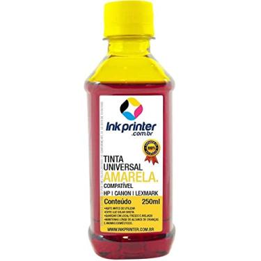 Imagem de Tinta Inkprinter Universal Amarela para Recarga de Cartucho Hp, Lexmark, Canon, Brother (250ml)
