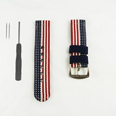 Imagem de Pulseiras de relógio inteligente coloridas da OCTelect 22 m para senhoras e homens com ferramenta de pulseira de relógio, American flag