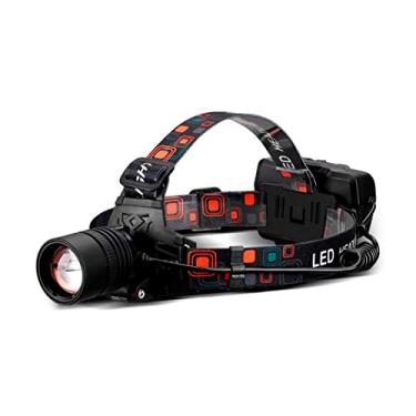 Imagem de Lanterna de Cabeça Profissional HeadLight Farol Branco Para Bicicleta LED com Zoom Ajustável e Suporte para Cabeça Tática Recarregável Cree Multifuncionais Carregador USB A Prova de Respingos D'água