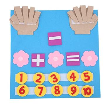 Imagem de Tabuleiro de MatemáTica Ocupado, Tabuleiro de Feltro, Contagem de NúMeros de Dedo, Brinquedo de Feltro, Livro Ocupado, Ferramenta de Contagem CláSsica para CriançAs Pequenas