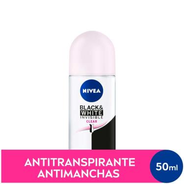 Imagem de Desodorante Antitranspirante Roll-On Nivea Invisible Black & White Clear Feminino com 50ml 50ml