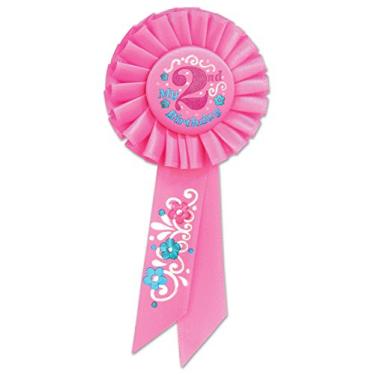 Imagem de Beistle Roseta de Meu 2º Aniversário, 8,8 cm x 16,3 cm