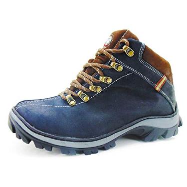 Imagem de Coturno Adventure Pierrô para trilha couro cor azul (42)