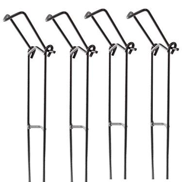 Imagem de Kit 4 Suportes Secretária Espera para Vara de Pesca Dobrável Reforçado 50cm