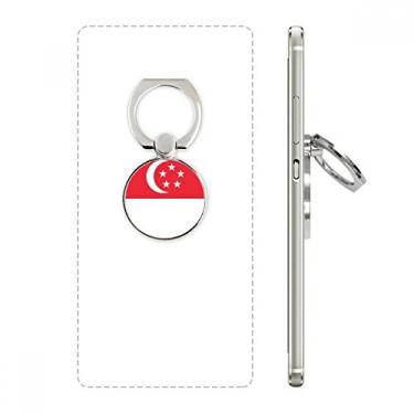 Imagem de Suporte universal de anel de celular com símbolo asiático, bandeira nacional de Singapura, suporte para smartphones