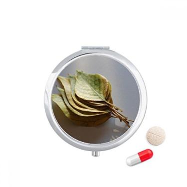 Imagem de Simpol Leaf Plant Picture Nature Pill Case Pocket Medicine Storage Box Dispenser Recipiente