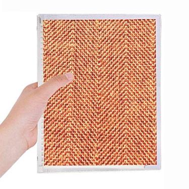 Imagem de Caderno abstrato marrom linho tecido folha solta diário recarregável material de papelaria