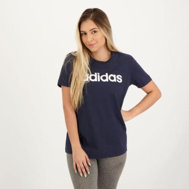 Imagem de Camiseta Adidas Logo Linear Feminina Marinho