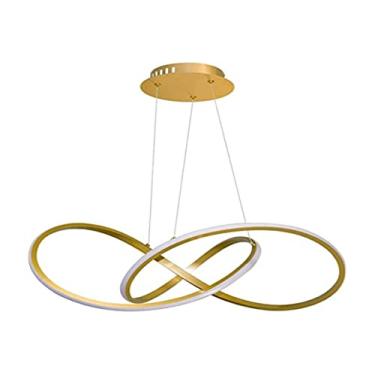Imagem de Bella Iluminação PENDENTE FLUIRE DE METAL DOURADO, 58cm x 55cm x 24cm