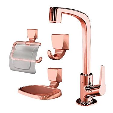 Imagem de Kit Flatt 4 Peças Rose Gold 2004 F71: torneira e acessórios, Lorenzetti