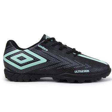 Imagem de Chuteira Society Umbro Ultraskin Preto/verde Claro/grafite U01fb036-158 39