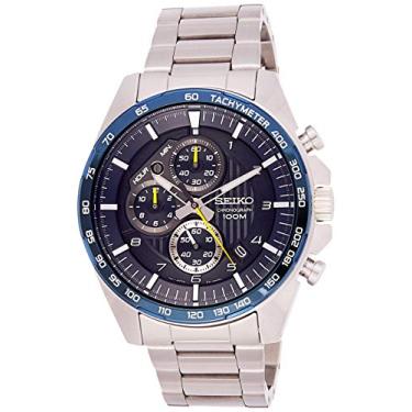 Imagem de Seiko Men's Motosportz SSB321 Silver Stainless-Steel Japanese Quartz Sport Watch