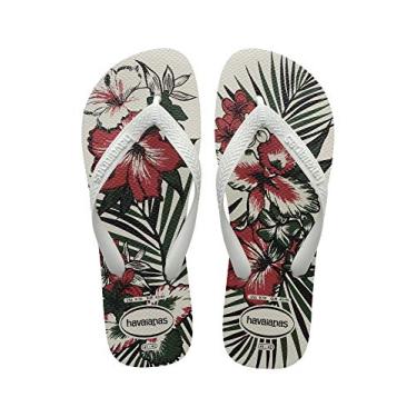 Imagem de Sandalias Havaianas Aloha Havaianas Aloha Meninos Branco/Preto 23/24